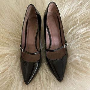 BODEN Black Patent Leather Heels. Made in SPAIN. Women’s Size 8.